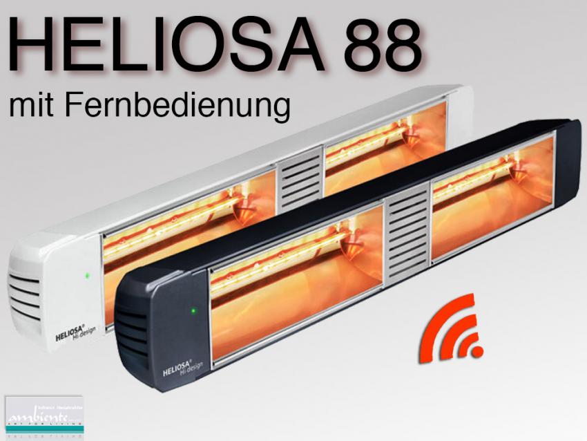 Infrarot Heizstrahler 2x 1500 Watt Heliosa HiDesign 88 IP20 mit Fernbedienung